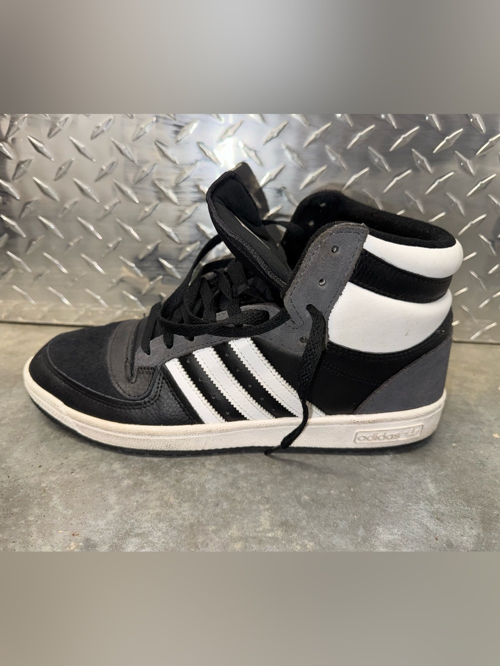 adidas Top Ten High-Top Sneakers in Black & White